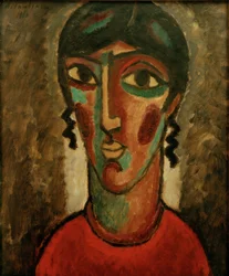 Spagnola (Testa di donna su sfondo grigio)